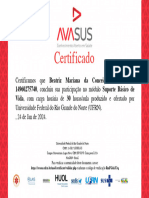 Suporte Básico de Vida - Certificado de Conclusão