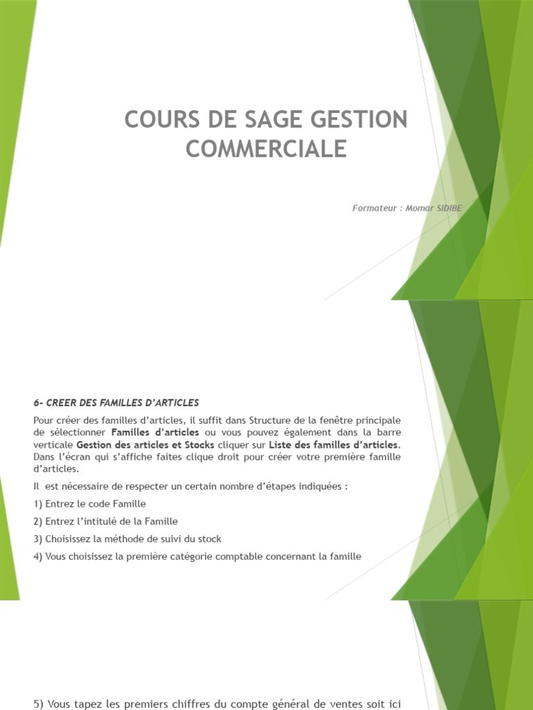 Gestion commerciale avec Sage | PDF | Économie financière | Les sociétés
