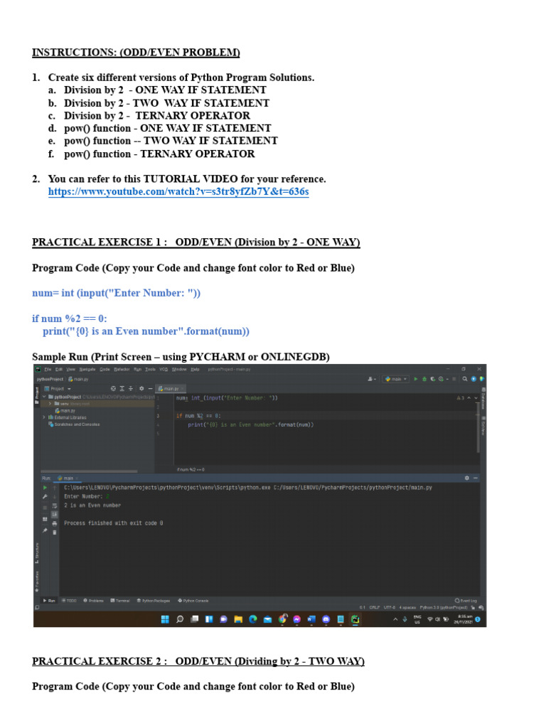 Python Programming Activity | PDF | Software Development | Control Flow