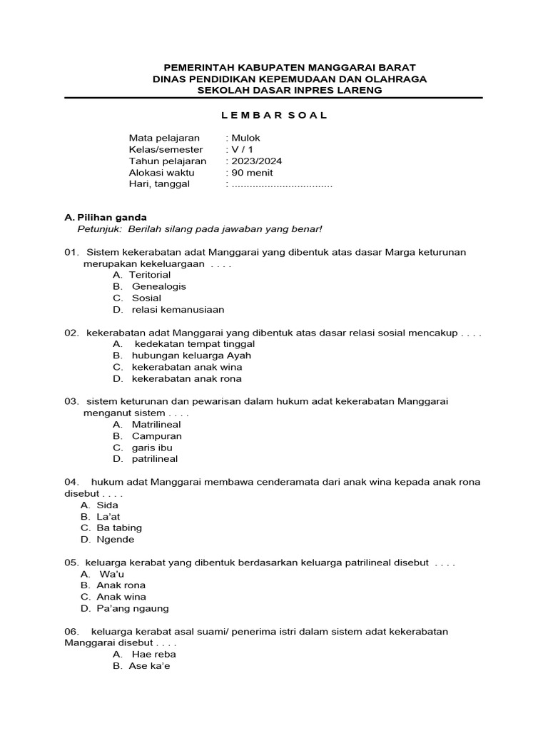 Mempersiapkan Generasi Penerus: Panduan Lengkap Download Soal PTS Kelas 5 Semester 1 Tema 2 Mempersiapkan Generasi Penerus: Panduan Lengkap Download Soal PTS Kelas 5 Semester 1 Tema 2