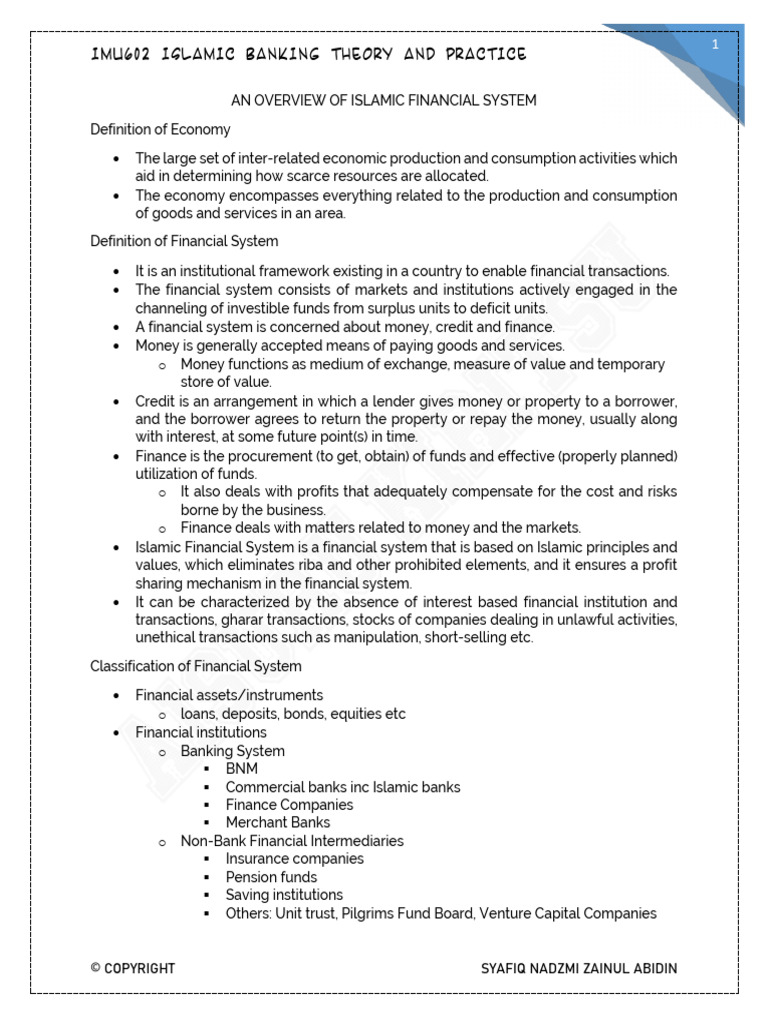 Islamic Finance and Malaysia's Economy | PDF | Islamic Banking And ...