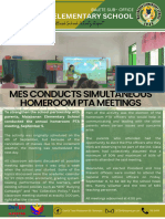 MES Homeroom PTA Meeting Report