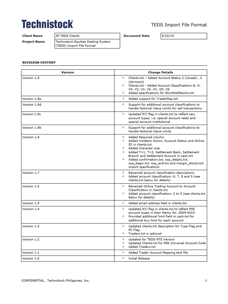 TEDS Import File Format Overview | PDF | Text File | Inventory