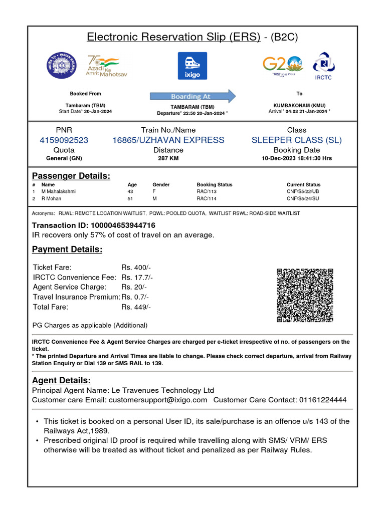 Understanding CNF in Train Bookings | PDF | Identity Document | Payments