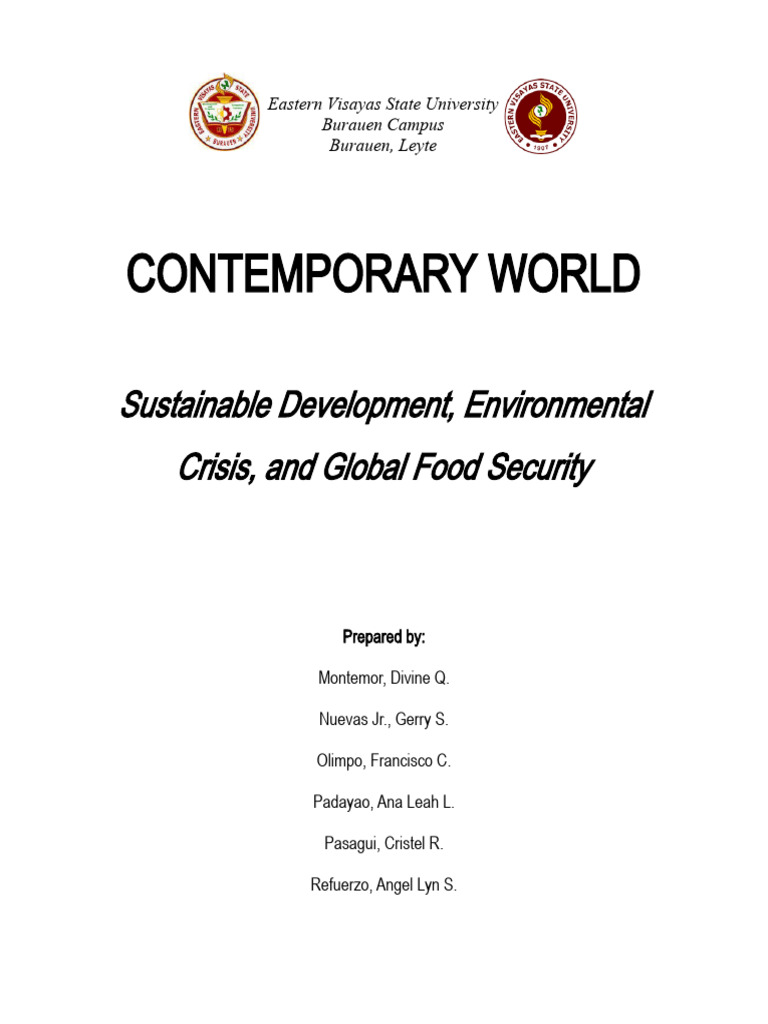 Unit 6 Environmental Crisis Sustainable Development And Global Food