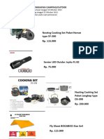 Pricelist Perlengkapan Outdor