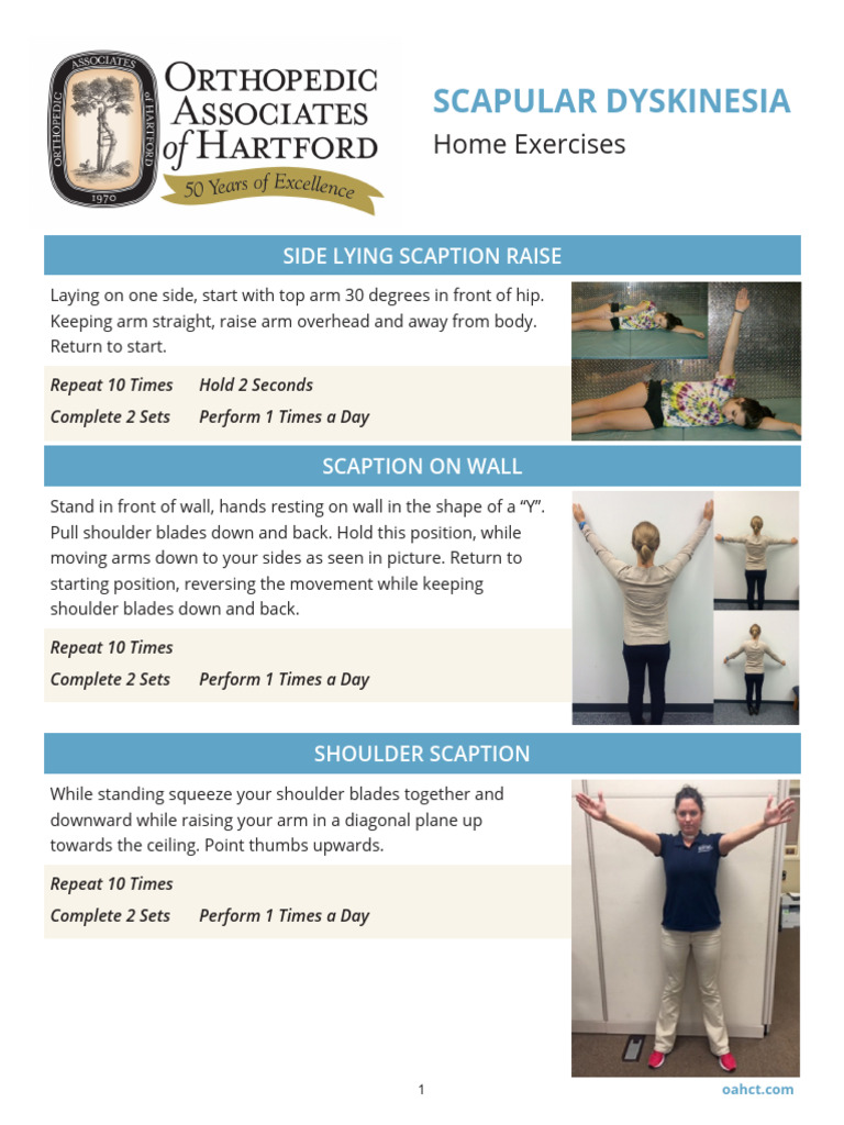 Scapular Dyskinesia Exercise Guide | PDF | Self-Improvement | Wellness