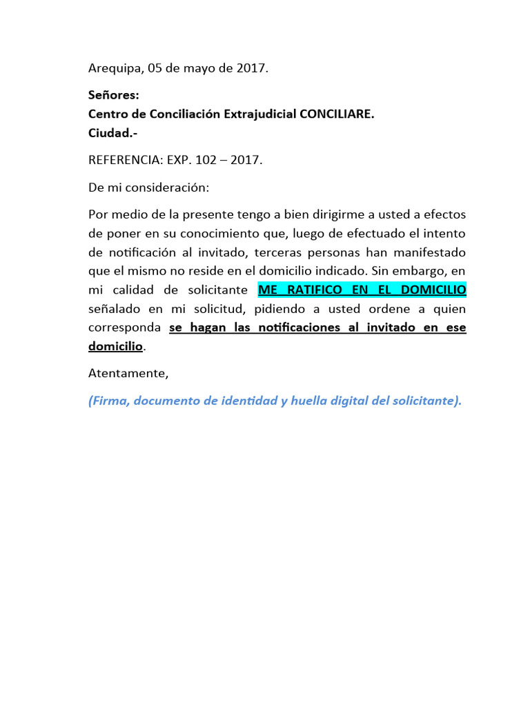 Informe y Carta Del Solicitante | PDF
