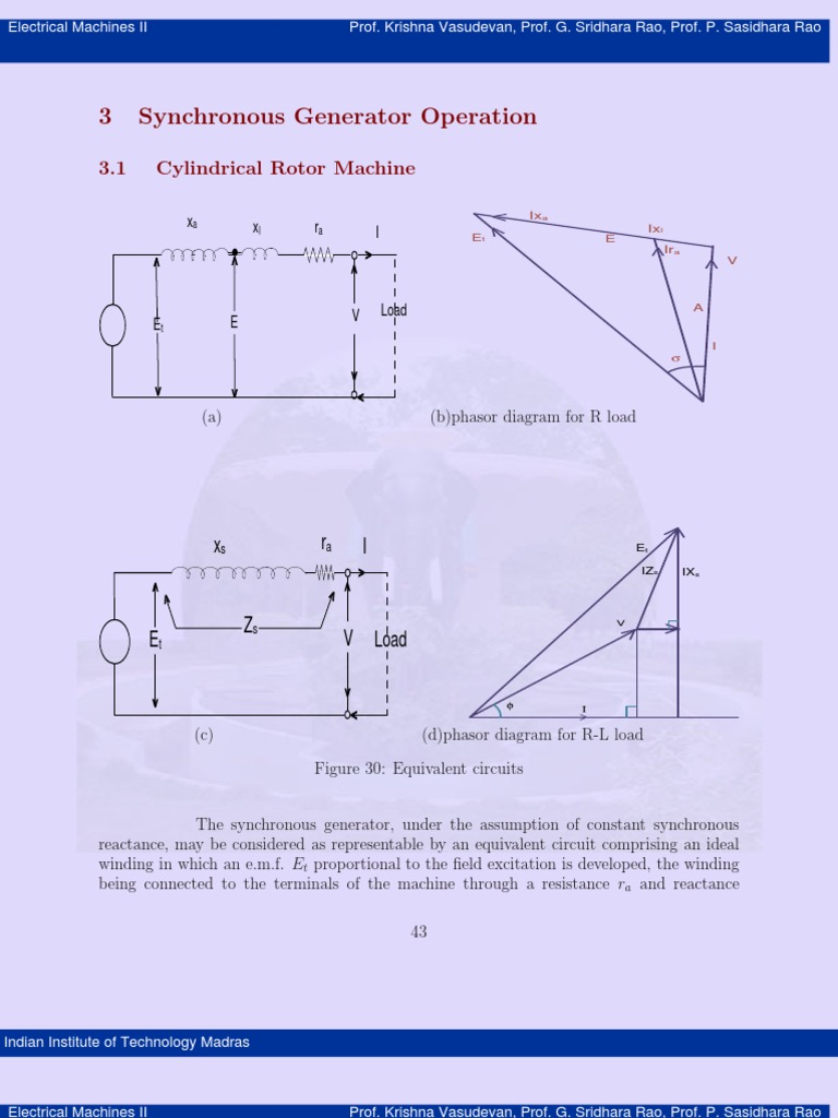 Synchronous Generator Operation Explained | PDF | Science & Mathematics