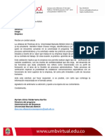 Carta de Presentacion y Aceptacion Validante