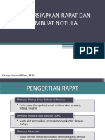 Mempersiapkan Rapat Dan Notula