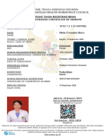 The Indonesian Health Workforce Council: Registration Certificate of Midwife