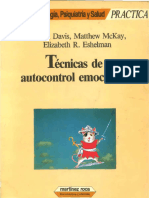 Técnicas de Autocontrol Emocional (Martha Davis, Matthew-Mckay, Elizabeth Eshelman)