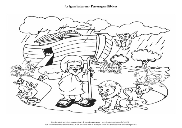 desenho para colorir arca de noe