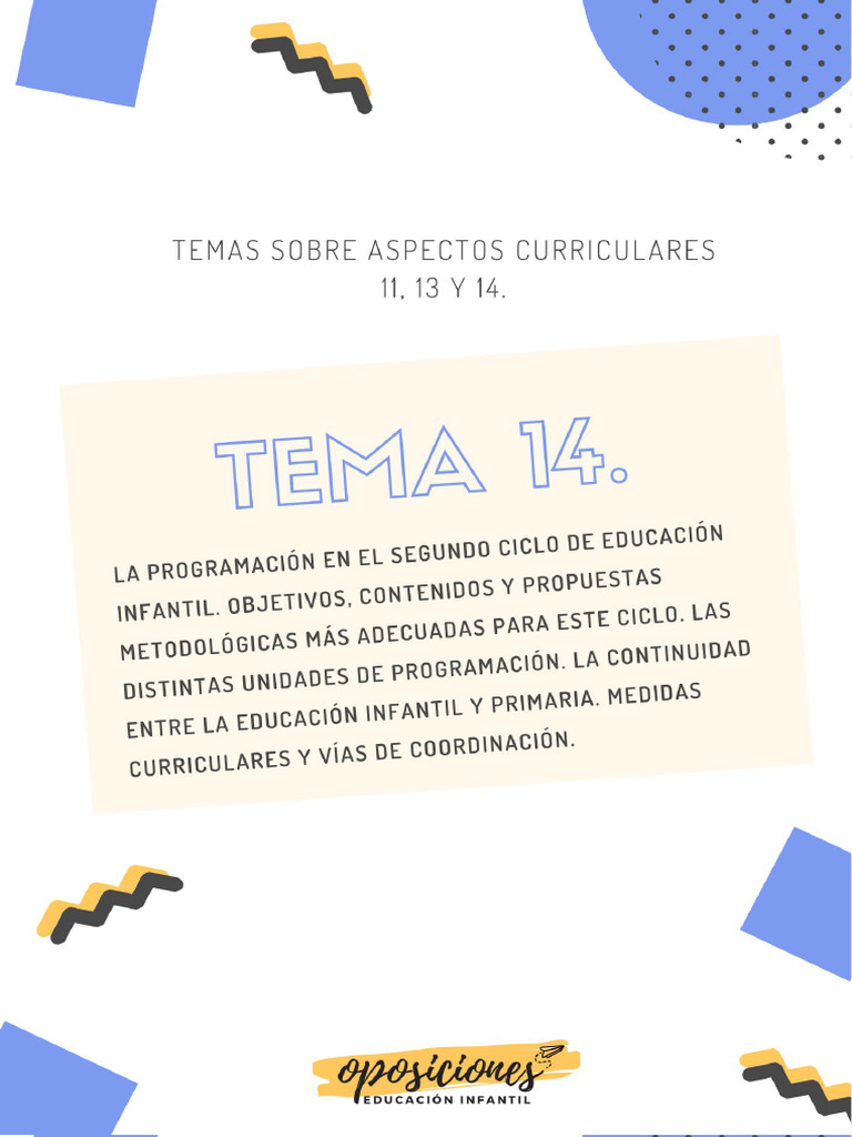 Programación en Educación Infantil LOMLOE | PDF | Plan de estudios ...