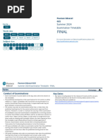 Pearson Edexcel GCE Final Examination Timetable Summer 2024