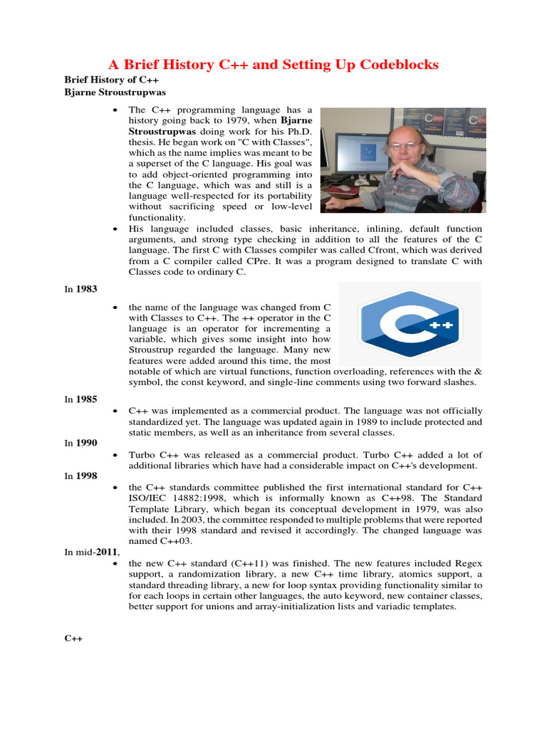 LESSON 1 and 2 C | PDF | C++ | Programming