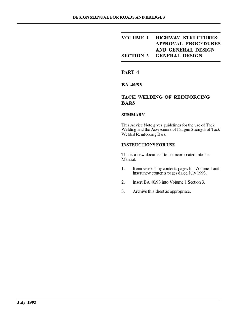 Tack Welding Guidelines for Reinforcing Bars | PDF | Strength Of ...
