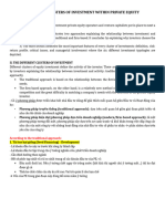 Chapter 3: Clusters of Investment Within Private Equity: According To The Traditional Approach