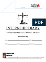Winter Legal Internship Dairy Format With Certificate and Evaluation Sheet