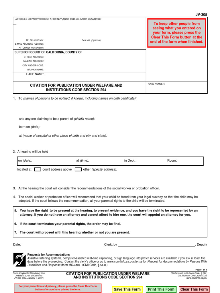 3 Citation For Publication Under Welfare and Institutions Code Section ...