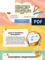 GRUPO I - Estadística Descriptiva Generalidades, Tipos de Variable Estadística, Frecuencia Absoluta, Tablas de Frecuencias Ejemplos en Salud