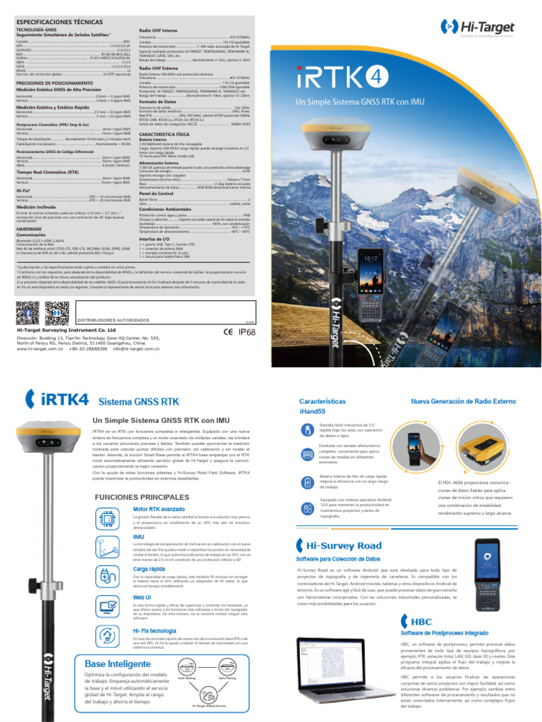 Instrumentos GNSS Hi-Target RTK4 | PDF | Software | Electrónica