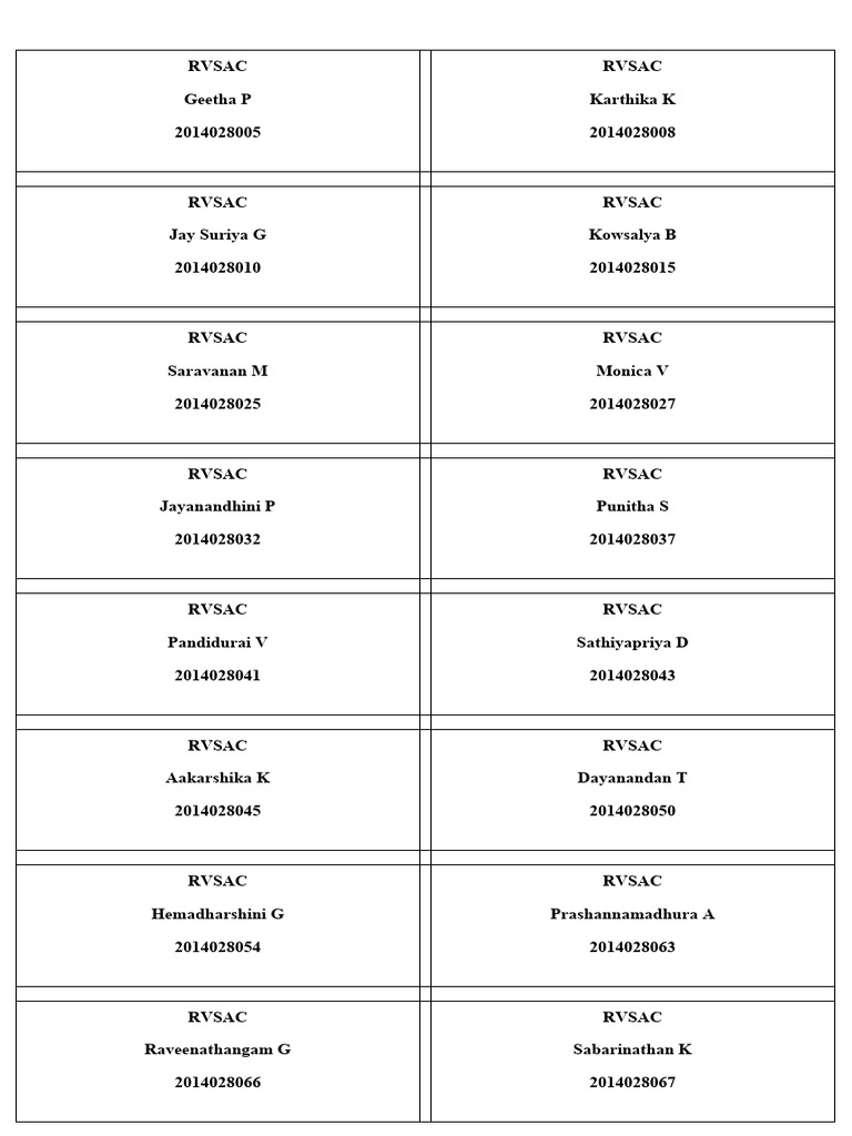 Rvsac seat labels pdf tamil cinema cinema of india