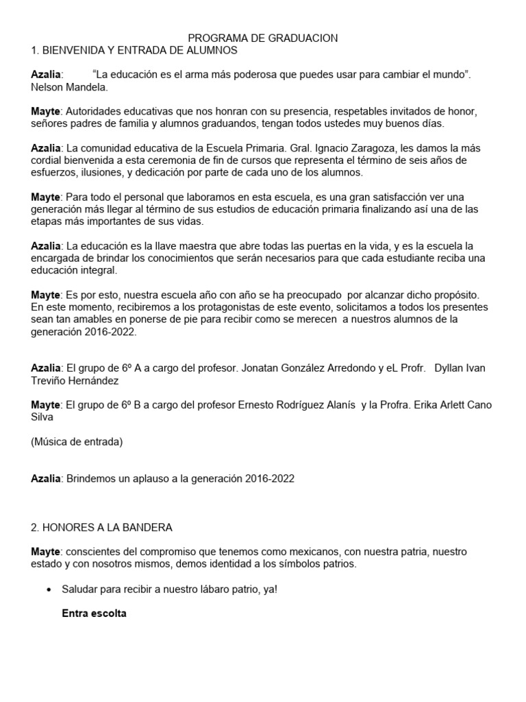 Programa de graduacion pdf