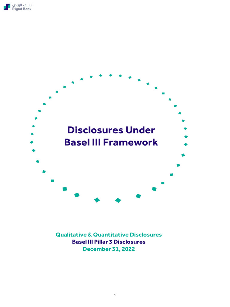 Riyad Bank Basel III Disclosures 2022 | PDF | Financial Risk | Basel Iii