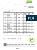 Certificado de Cotizaciones AFPModelo