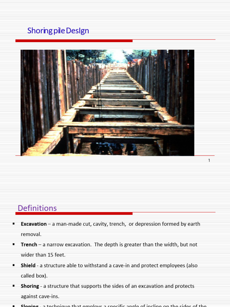 Shoring Design and Excavation Safety Guide | PDF | Deep Foundation ...