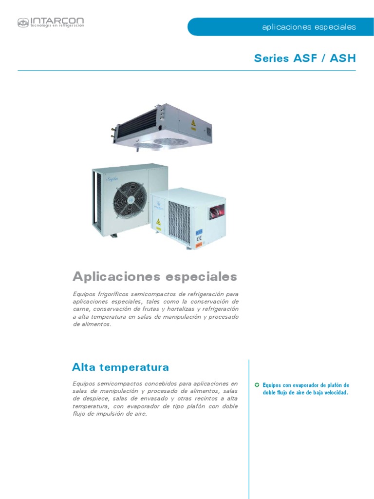 Equipos ASF para Refrigeración Alta Temperatura | PDF | Refrigeración ...