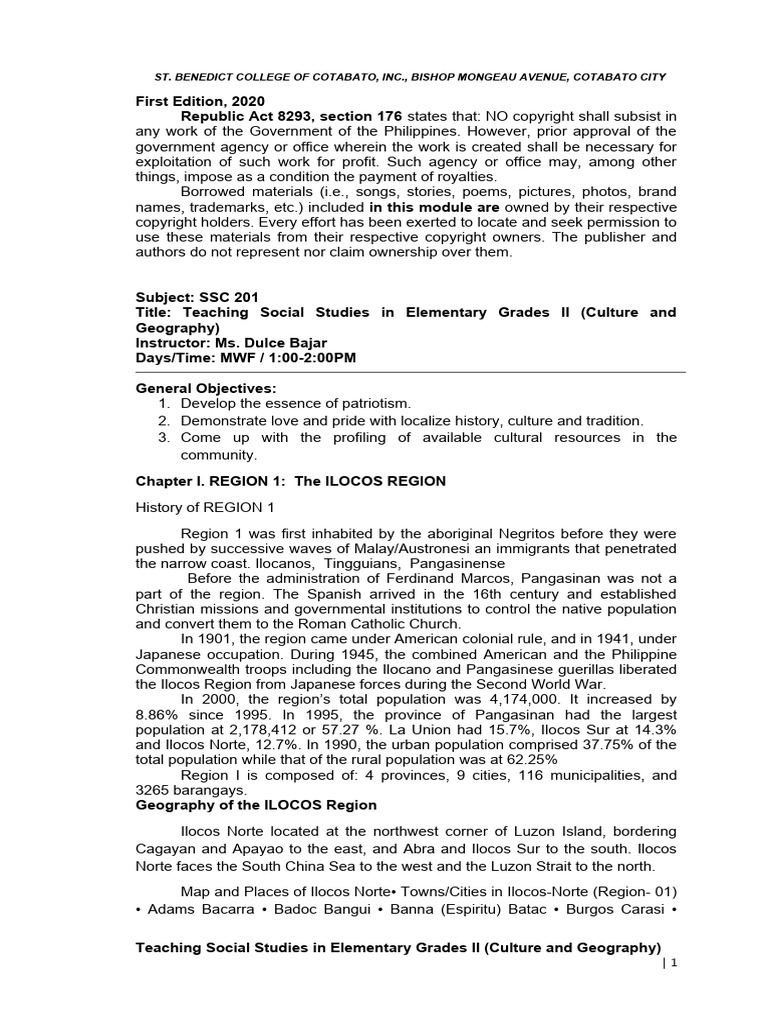 SSC 201 Prelim Midterm Module | PDF