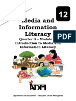 Quarter 3 - Module 1: Introduction To Media and Information Literacy