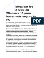 Cómo Bloquear Los Puertos USB en Windows 10 para Hacer Más Seguro Tu PC