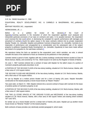 Case Notes