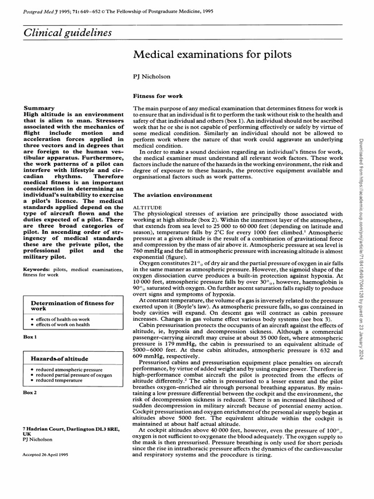 Medex For Pilots | PDF | Clinical Medicine | Medical Specialties