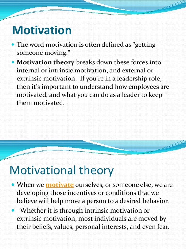 Understanding Motivation in Leadership | PDF | Motivation | Motivational