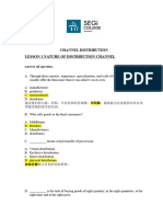 Channel of Distribution MCQ EXAM Ans