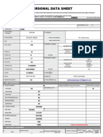 Personal Data Sheet CSC Form 212 Revised 2017