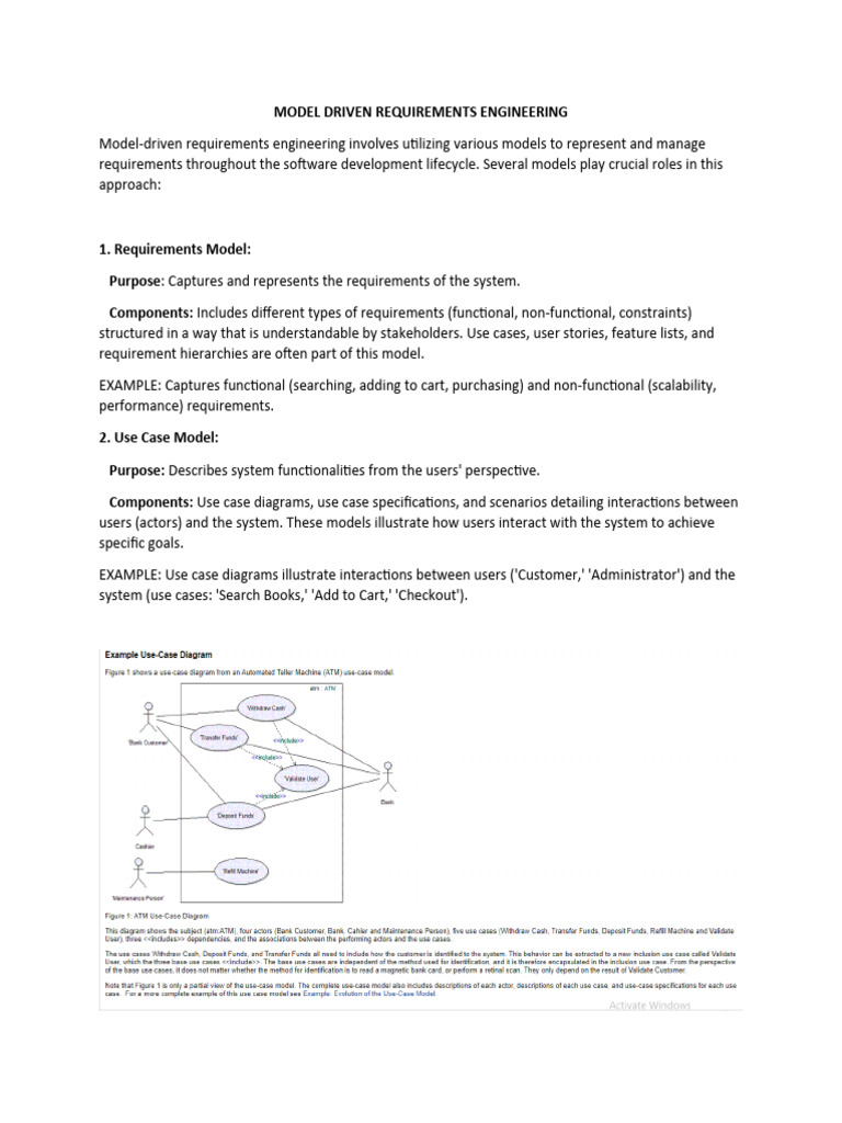 Model Driven Requirements Engineering Pdf Conceptual Model Use Case