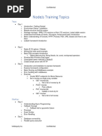 Node Training - Schedule