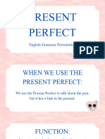 Pink Simple Present Perfect English Grammar Presentation