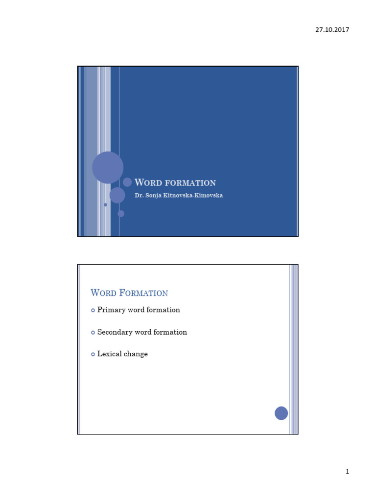 Presentation Introduction To Lexicology 3 Pdf