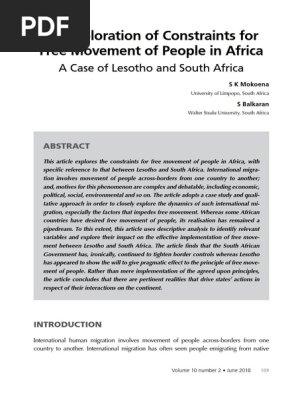 mokoena-balkaran-2018-an-exploration-of-constraints-for-free-movement-of-people-in-africa-a-case-of-lesotho-and-south