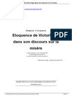 Eloquence de Victor Hugo Dans Son Discours Sur La Misere A1302