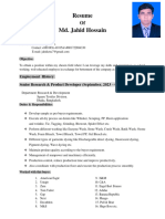 Resume of MD - Jahid Hossain 1