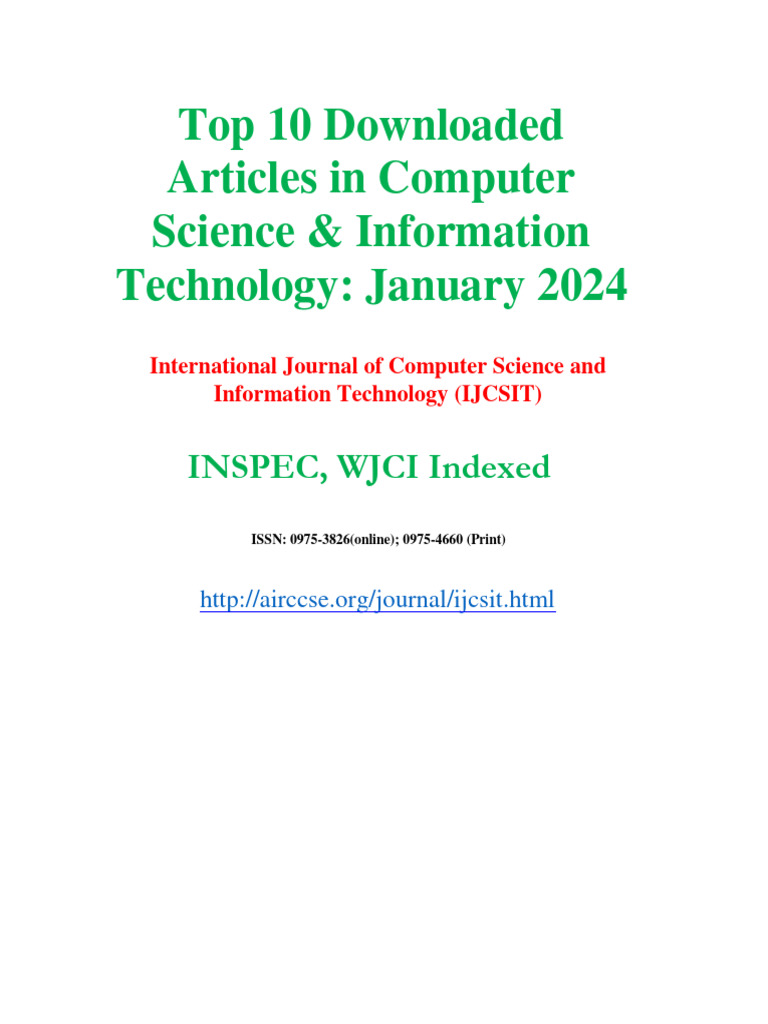 January 2024: Top 10 Downloaded Articles in Computer Science ...