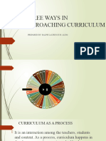 Three Ways in Approaching Curriculum